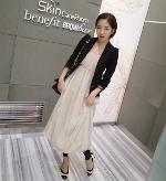 Maxi dress ยาว สีครีม รหัส M0164